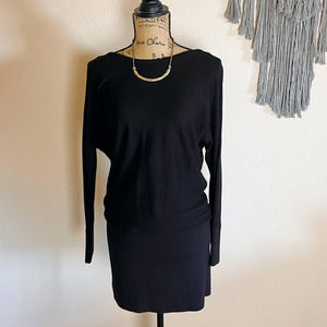 WHBM Black Tunic Sweater Dress